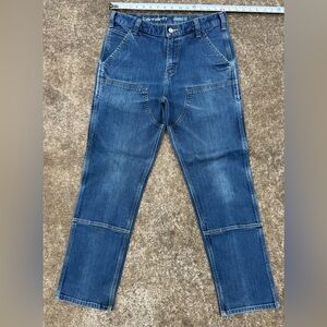 Vintage Carhartt Men's Relaxed Fit Double Knee Denim Jeans